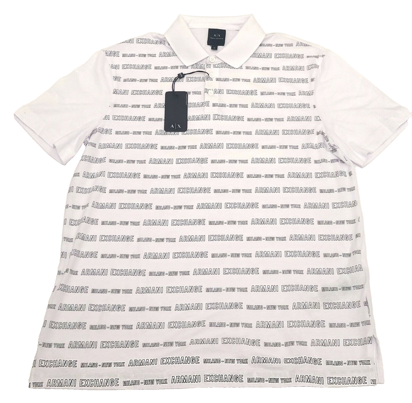 Polo Armani Exchange COLOR BLANCO TALLA M (ORIGINAL CON ETIQUETAS)