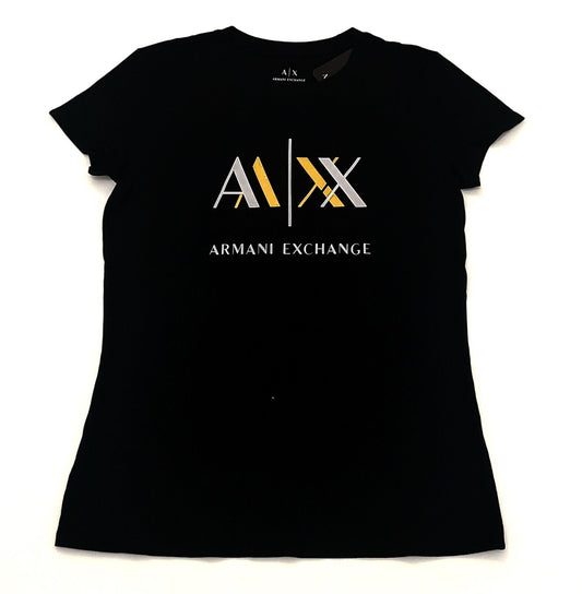 Armani Woman's T-shirts Color Black and Orange Size M (NEW WITH ORIGINAL TAGS)