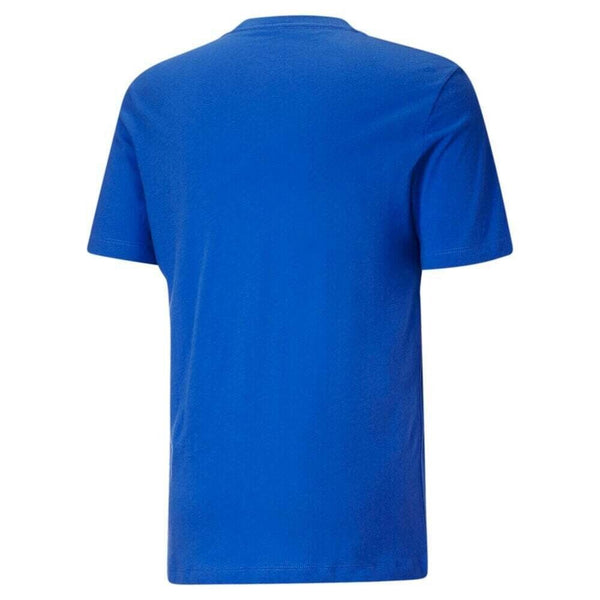 Camiseta Puma Essentials Hombre Talla L. COLOR AZUL-BLANCO. (NUEVO CON ETIQUETAS ORIGINALES)