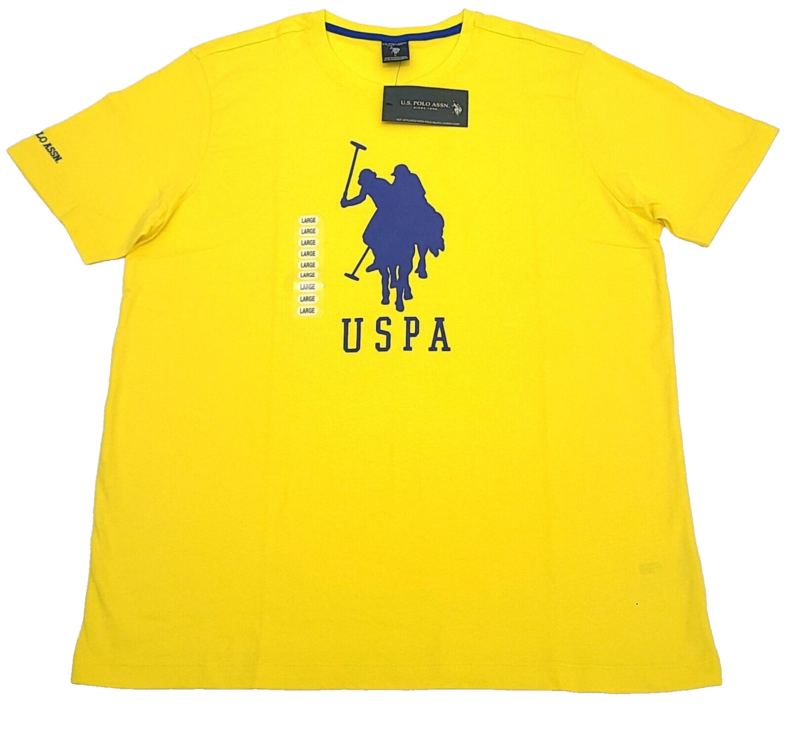 Us Polo Assn Men's T-shirt Color Yellow Size L ( NEW WITH ORIGINAL TAGS )