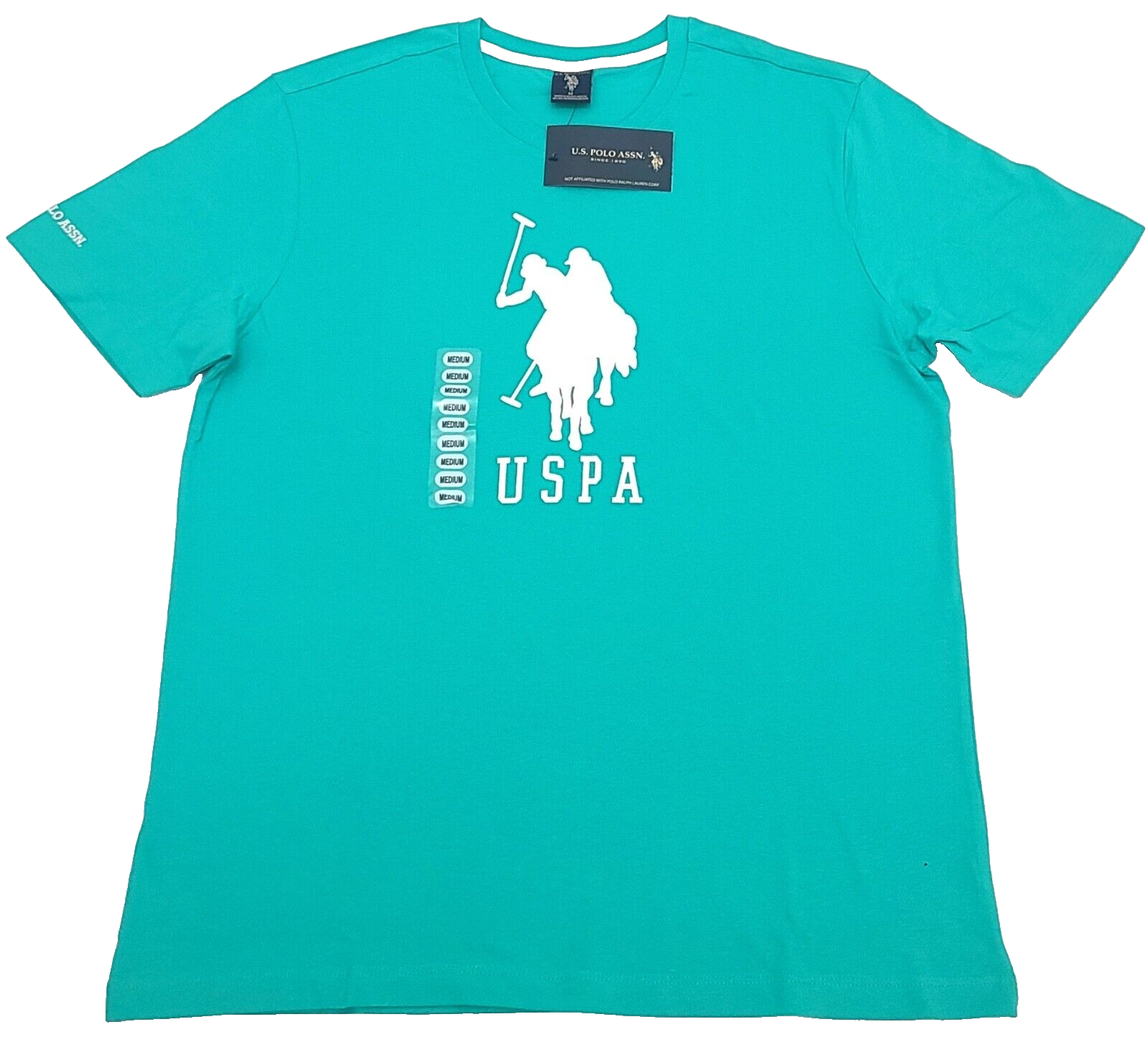 Us Polo Assn Men's T-shirt Color Aquamarine ( NEW WITH ORIGINAL TAGS )