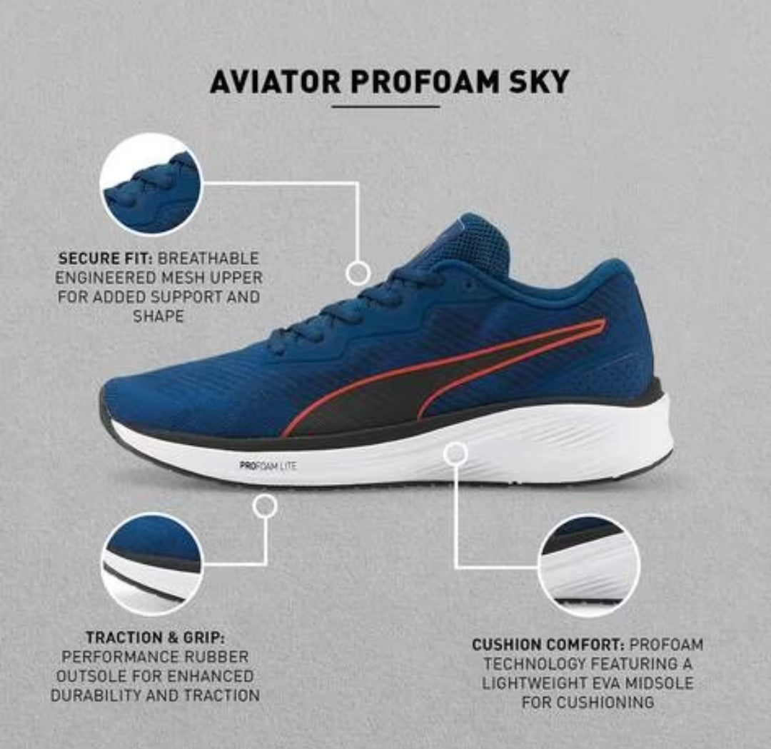 Zapatillas Puma AVIATOR PROFO SKY para hombre Color Azul Talla 8.5 (NUEVOS ORIGINALES EN CAJA)