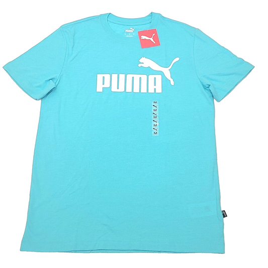 Puma Essentials Men's T-shirts Size M COLOR BLUE LIGHT (NEW WITH ORIGINAL TAGS)