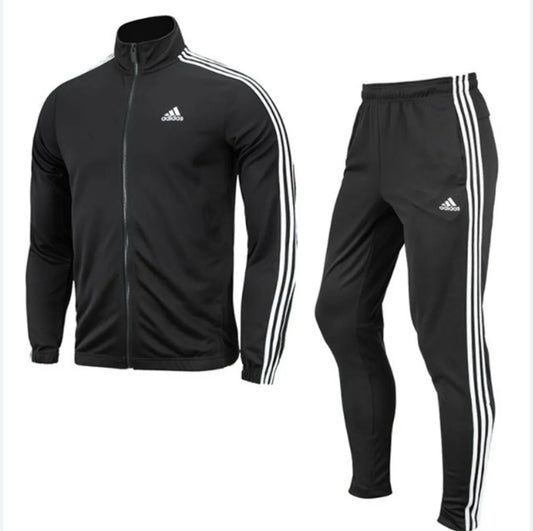 ADIDAS TRACKSUIT, MEN'S COLOR BLACK. SIZE M. (NEW WITH ORIGINAL TAGS)