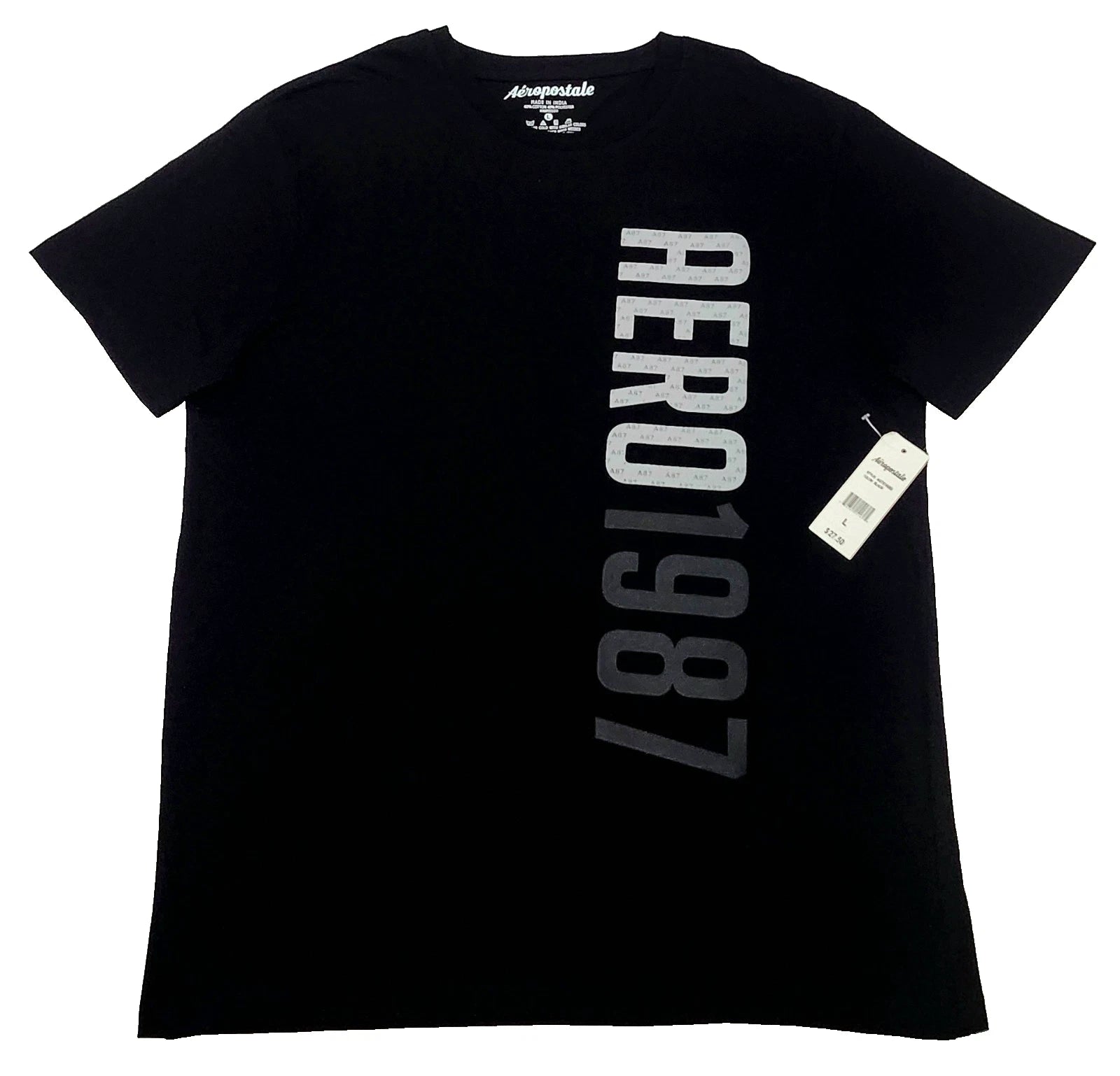 Aeropostale Men's T-shirt Color Black Size L ( NEW WITH ORIGINAL TAGS )