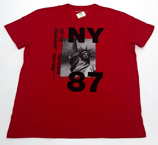 Camiseta Aeropostale Hombre COLOR ROJO Talla M ( NUEVA CON ETIQUETAS ORIGINALES )