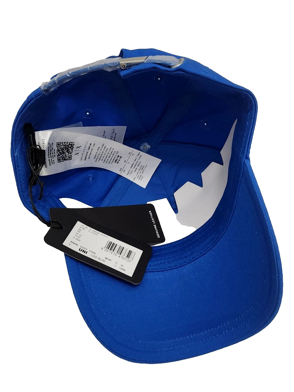 Armani Exchange Caps Hats Color Blue Size Adult (NEW WITH ORIGINAL TAGS)