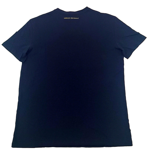 Camiseta Armani Exchange COLOR AZUL Y ORO TALLA M (ORIGINAL CON ETIQUETAS)