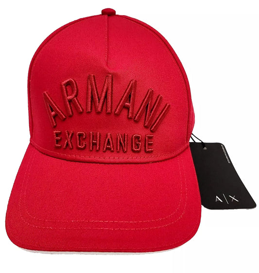 Armani Exchange Caps Hats Color Red Size Adult ( NEW ORIGINAL WITH TAGS)