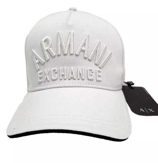 Armani Exchange Caps Hats Color White Size Adult ( NEW ORIGINAL WITH TAGS)