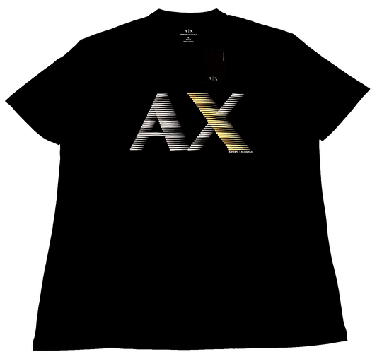 Armani Exchange T-shirt Men's COLOR BLACK GOLD Size L (NEW ORIGINAL WITH TAGS)