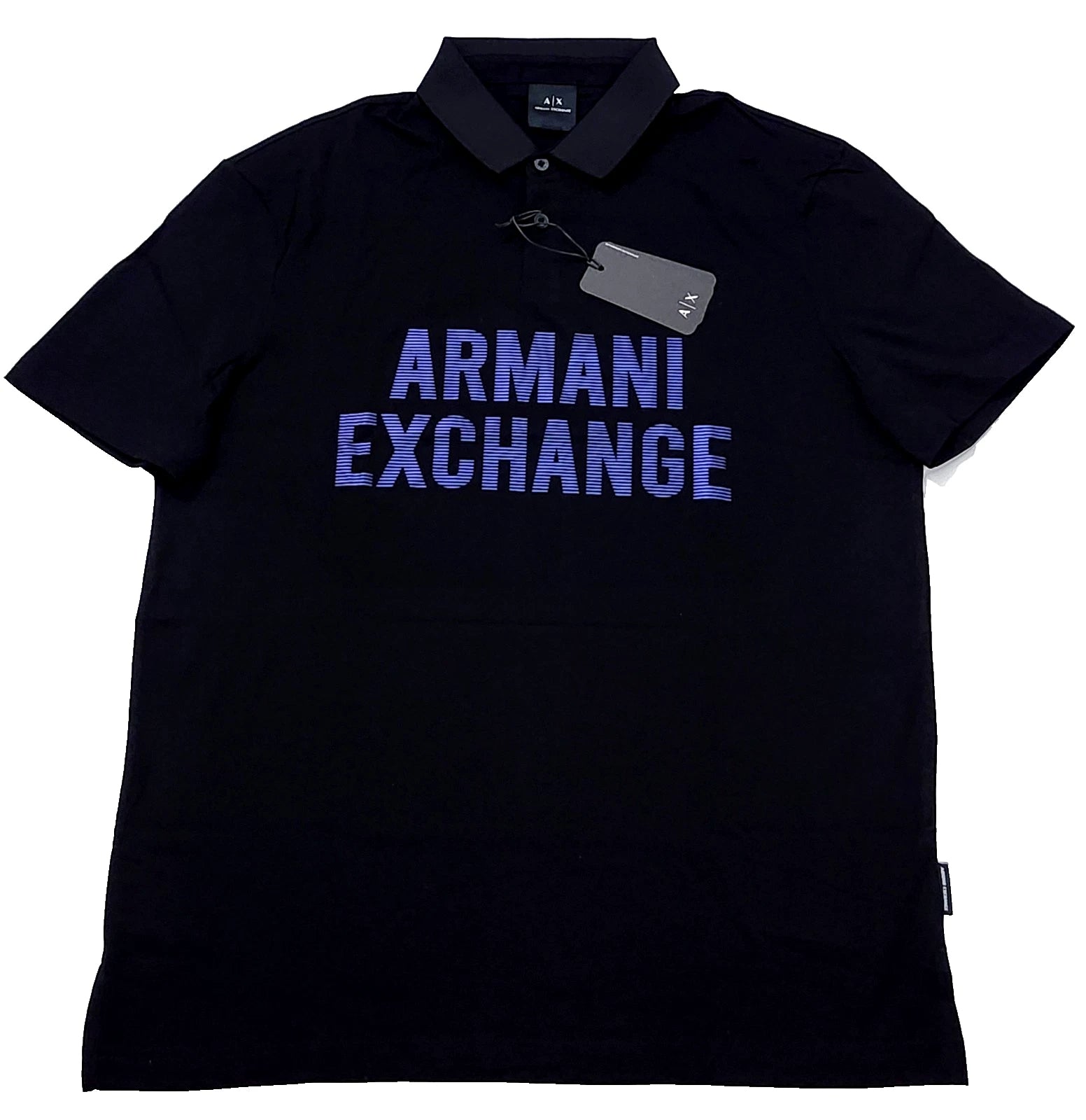 Armani Exchange Polo Color Black & Blue Size M (ORIGINAL WITH TAGS)