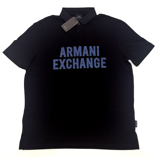 Armani Exchange POLO COLOR BLACK AND BLUE SIZE L(ORIGINAL WITH TAGS)