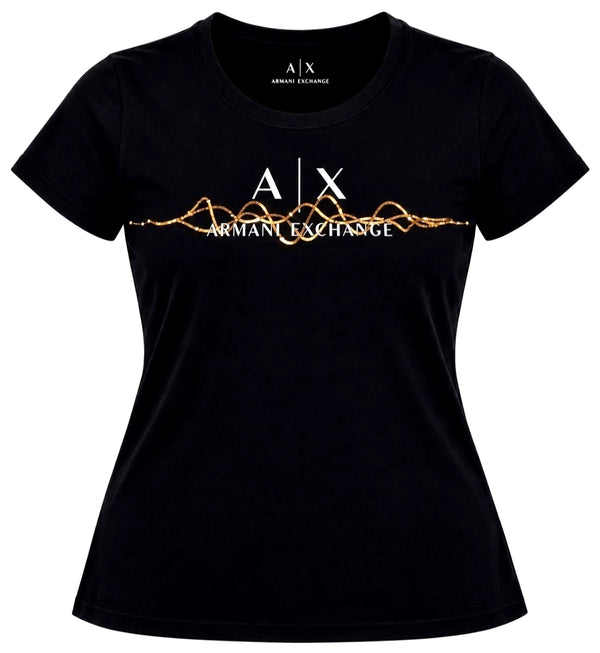 Armani Woman's T-shirts Color Black Size S (NEW WITH ORIGINAL TAGS)