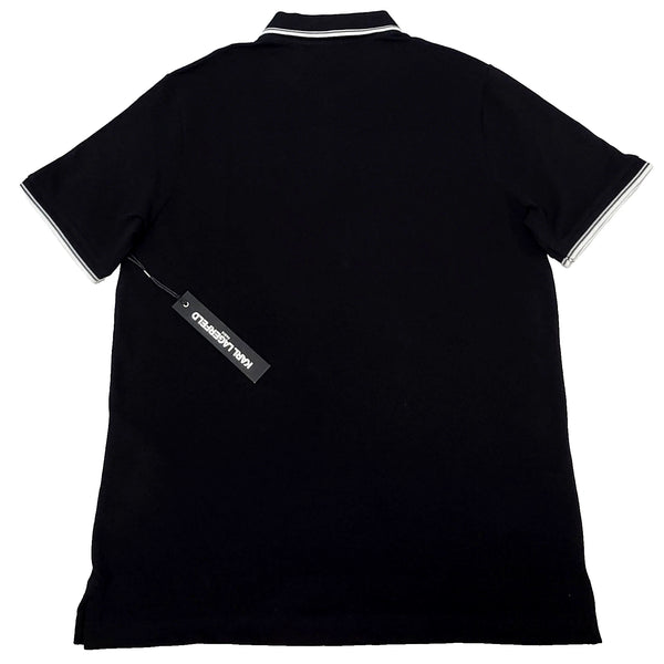 Karl Lagerfeld Men's Polo Shirt Size Large Color Black (NEW WITH ORIGINAL TAGS)