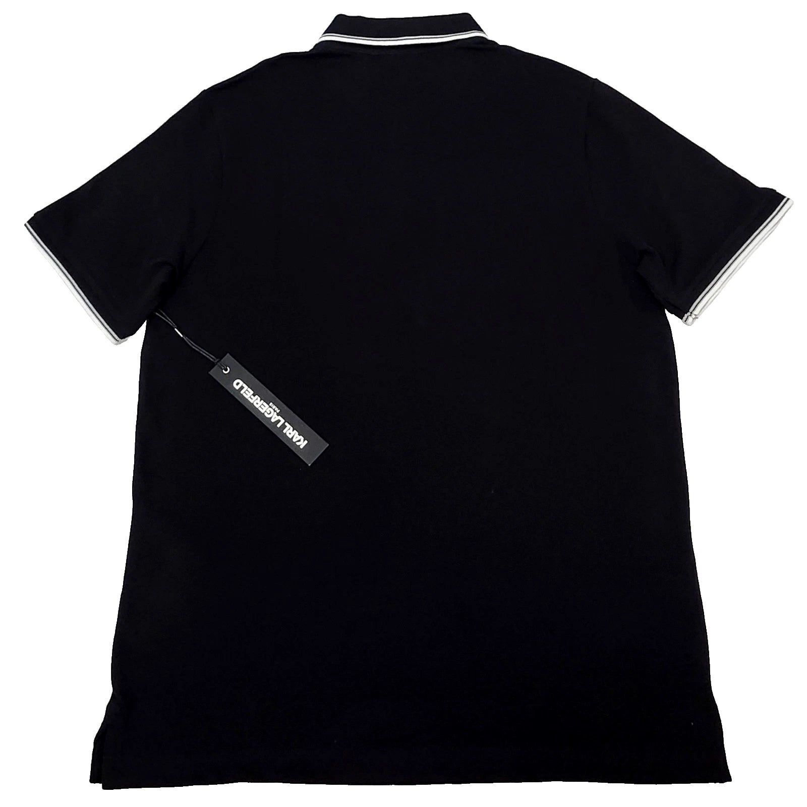 Karl Lagerfeld Men's Polo Shirt Size Large Color Black (NEW WITH ORIGINAL TAGS)
