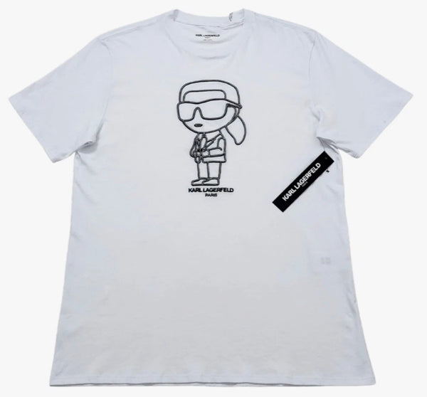Karl Lagerfeld Men's T-shirt Size Medium Color White (NEW WITH ORIGINAL TAGS)