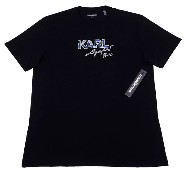 Karl Lagerfeld Men's T-shirt Size Large Color Black (NEW WITH ORIGINAL TAGS)