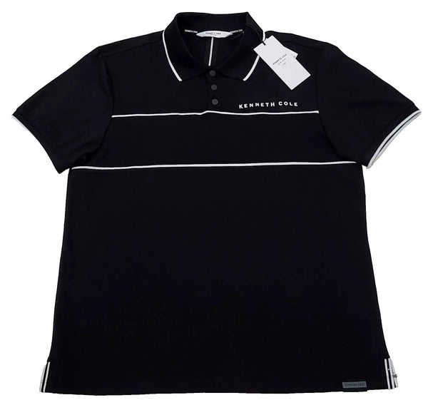 Kenneth Cole Polo Shirt Men's Color Black Size M (NEW ORIGINAL WITH TAGS)