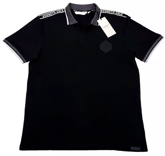 Kenneth Cole Polo Shirt Men's Color Black Size M (NEW ORIGINAL WITH TAGS)