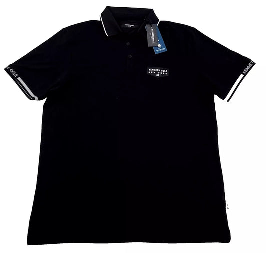 Kenneth Cole Polo Shirt Men's Color Black Size L (NEW ORIGINAL WITH TAGS)