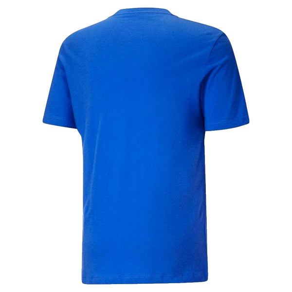Camiseta Puma Essentials Hombre Talla L. COLOR AZUL-BLANCO. (NUEVO CON ETIQUETAS ORIGINALES)