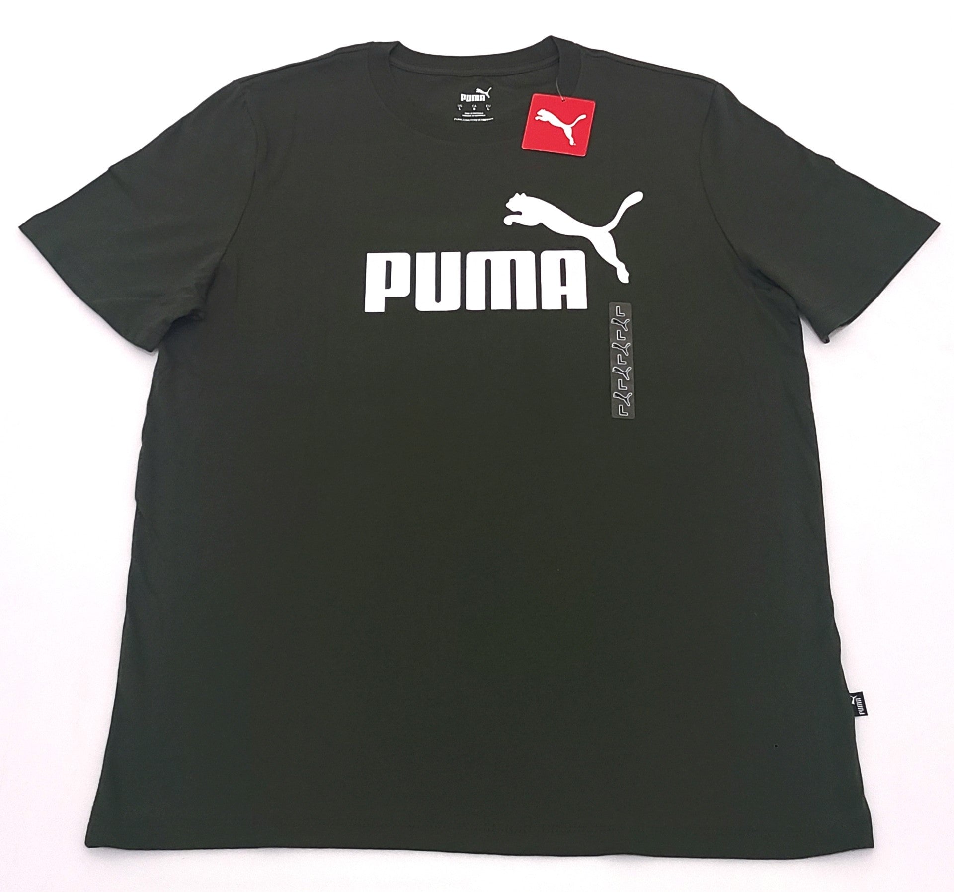 Puma Essen T-Shirt Men's Size L COLOR GREEN (myrtle) ( NEW WITH ORIGINAL TAGS )