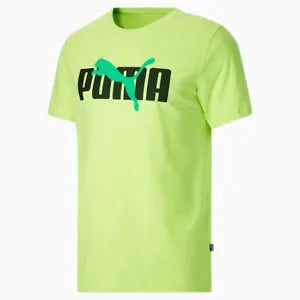 Puma Essentials T-Shirt Men's Color GREEN NEON Size L ( NEW WITH ORIGINAL TAGS)