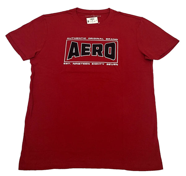 Camiseta Aeropostale Hombre COLOR ROJO Talla L ( NUEVA CON ETIQUETAS ORIGINALES )