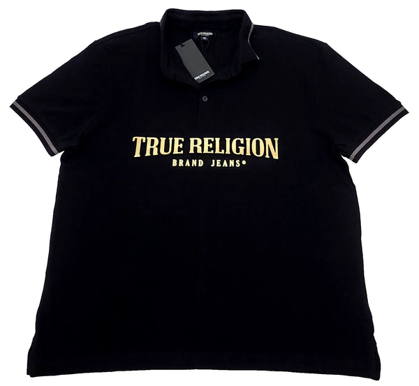 True Religion Polo Shirt Men's Color Black Size L (NEW ORIGINAL WITH TAGS)