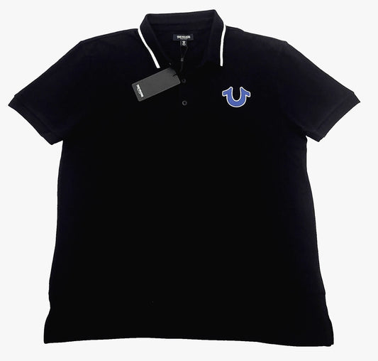 True Religion Polo Shirt Men's Color Black Size M (NEW ORIGINAL WITH TAGS)