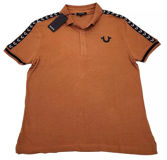 True Religion Polo Shirt Men's Color Brown Size M (NEW ORIGINAL WITH TAGS)