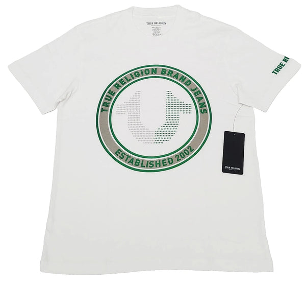 True Religion T-shirt Men's Color White & Green Size M (NEW ORIGINAL WITH TAGS)