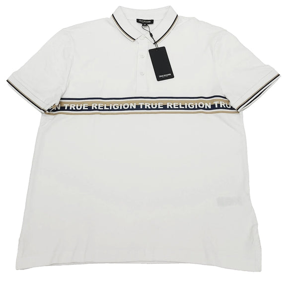 True Religion Polo Shirt Men's Color White Size M (NEW ORIGINAL WITH TAGS)