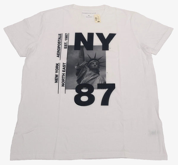 Camiseta Aeropostale Hombre COLOR BLANCO TALLA XL ( NUEVA CON ETIQUETAS ORIGINALES )